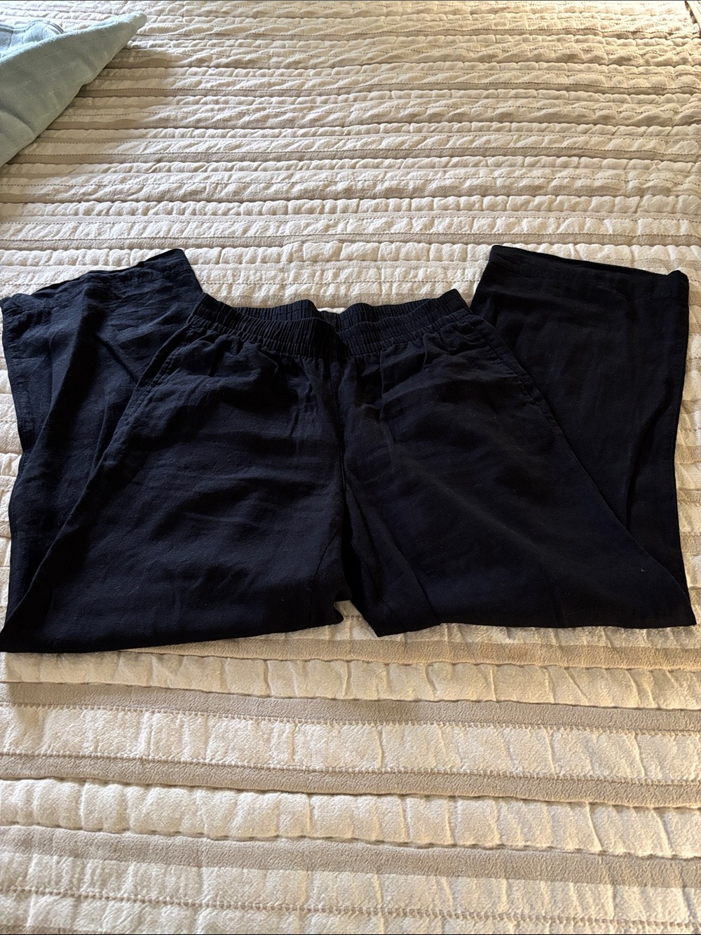 Old Navy Black Wide-Leg High-Rise Pants